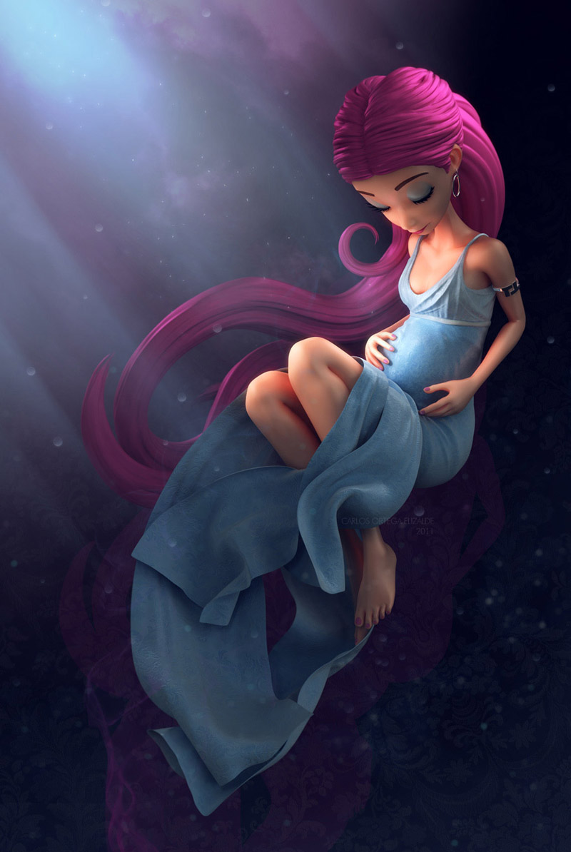 3D Pin-up character